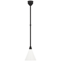 Academy Pendant | Matte Black | 9" White Conical Savannah Shade