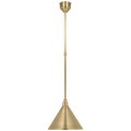 Academy Pendant | Hand-Rubbed Antique Brass | 12.5" Conical Savannah Shade