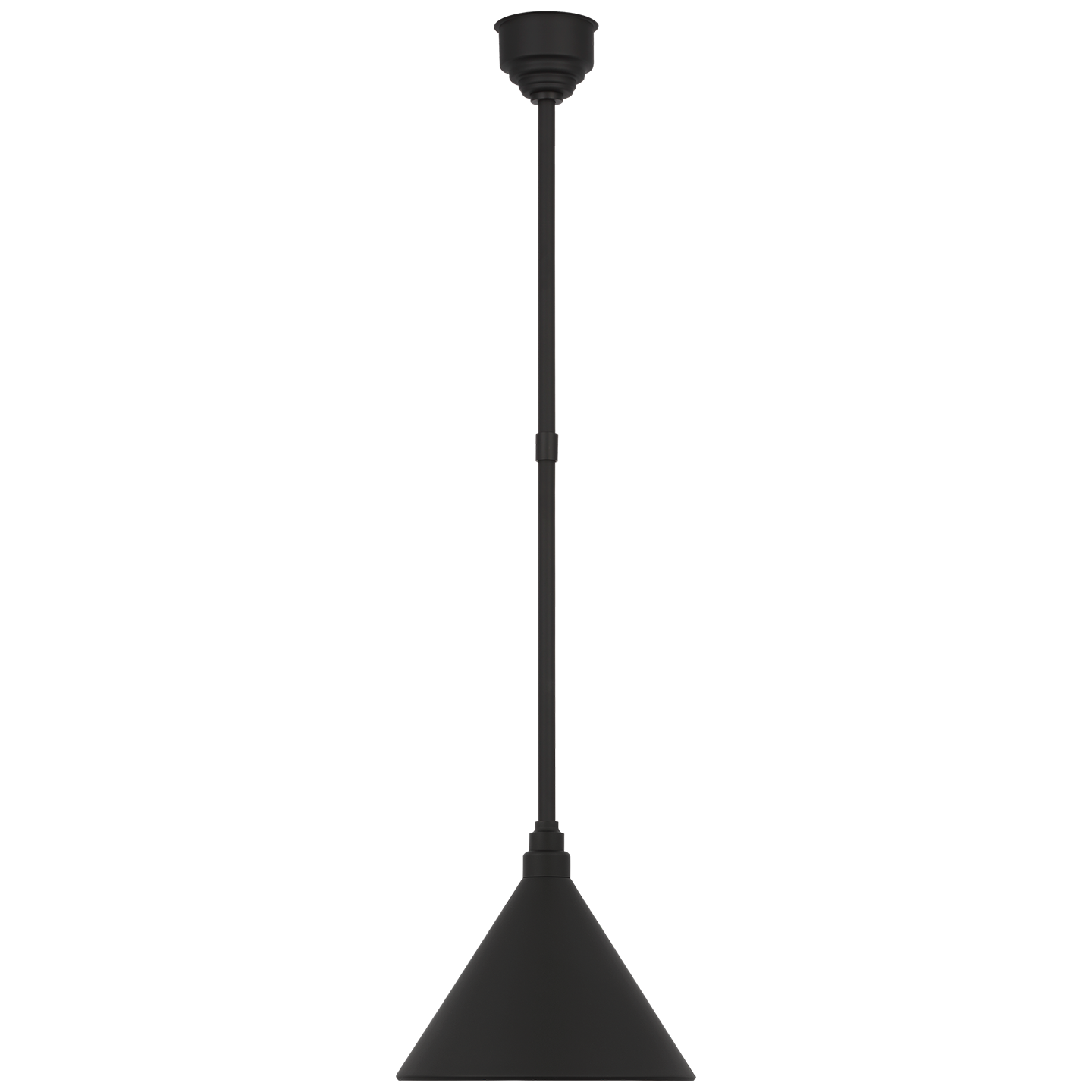 Academy Pendant | Matte Black | 12.5" Conical Savannah Shade
