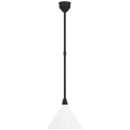 Academy Pendant | Matte Black | 12.5" White Conical Savannah Shade