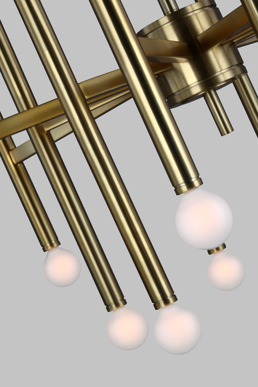 Beckham Modern Large Chandelier | Burnished Brass