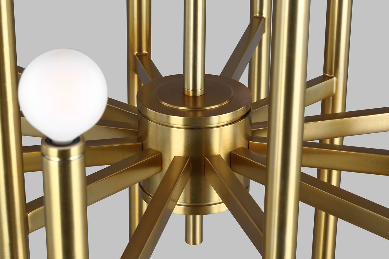 Beckham Modern Large Chandelier | Burnished Brass