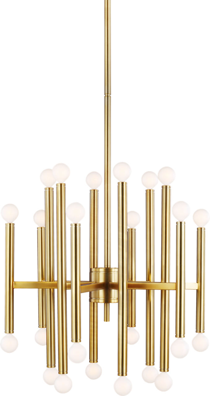 Beckham Modern Medium Chandelier | Burnished Brass