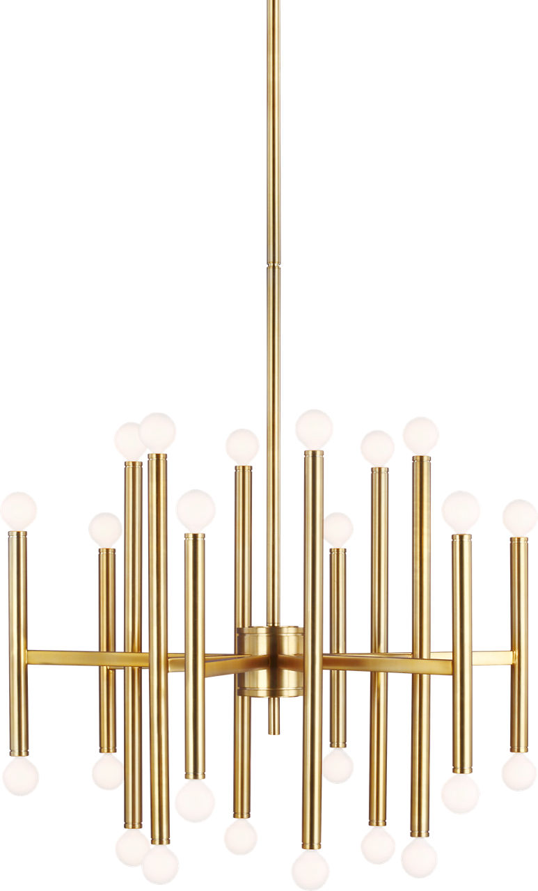 Beckham Modern Large Chandelier | Burnished Brass