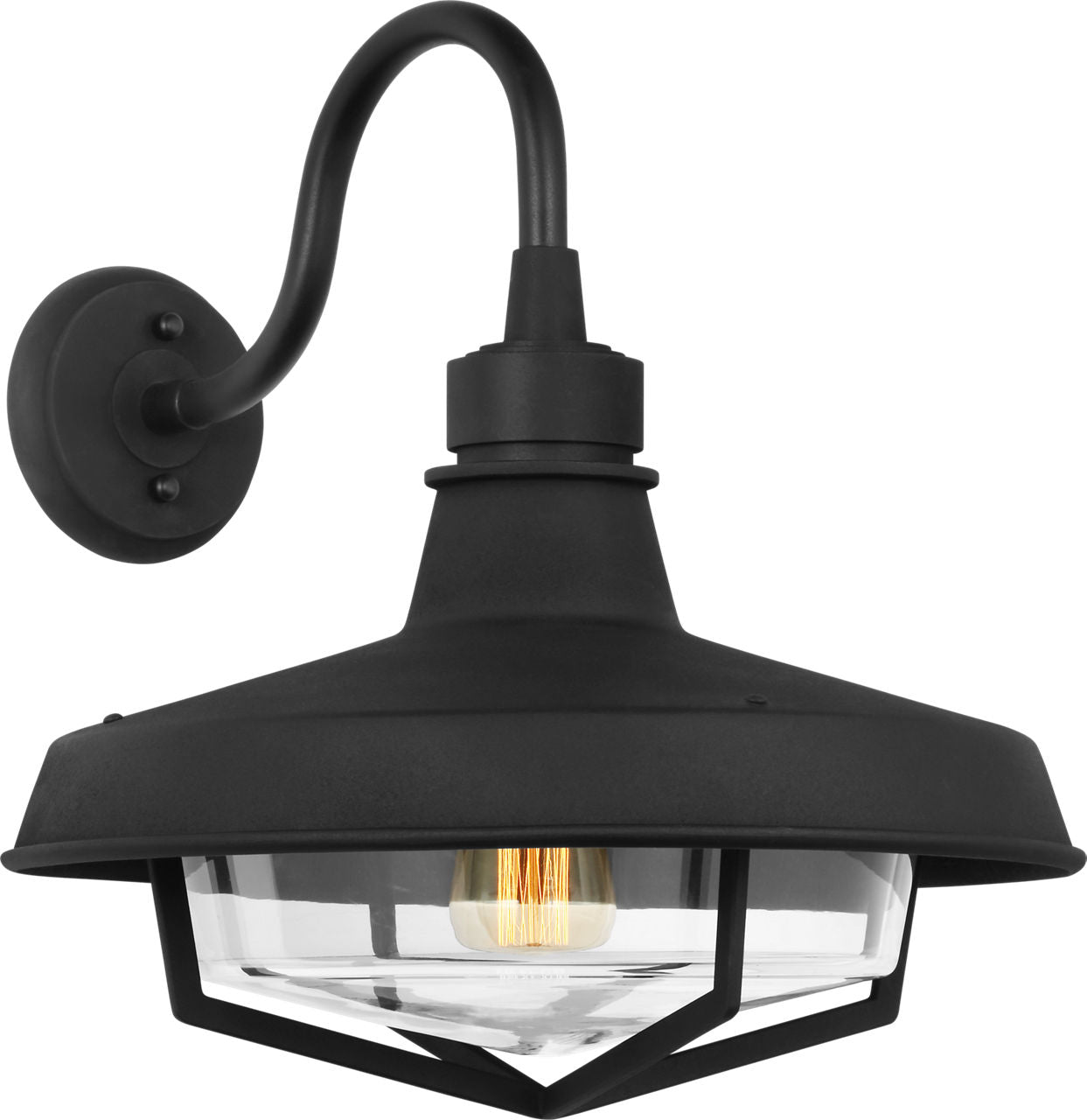 Hollis Large Wall Lantern Textured Black