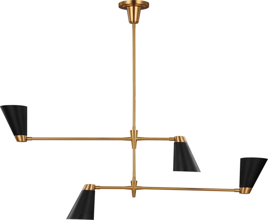 Signoret Medium Chandelier Burnished Brass