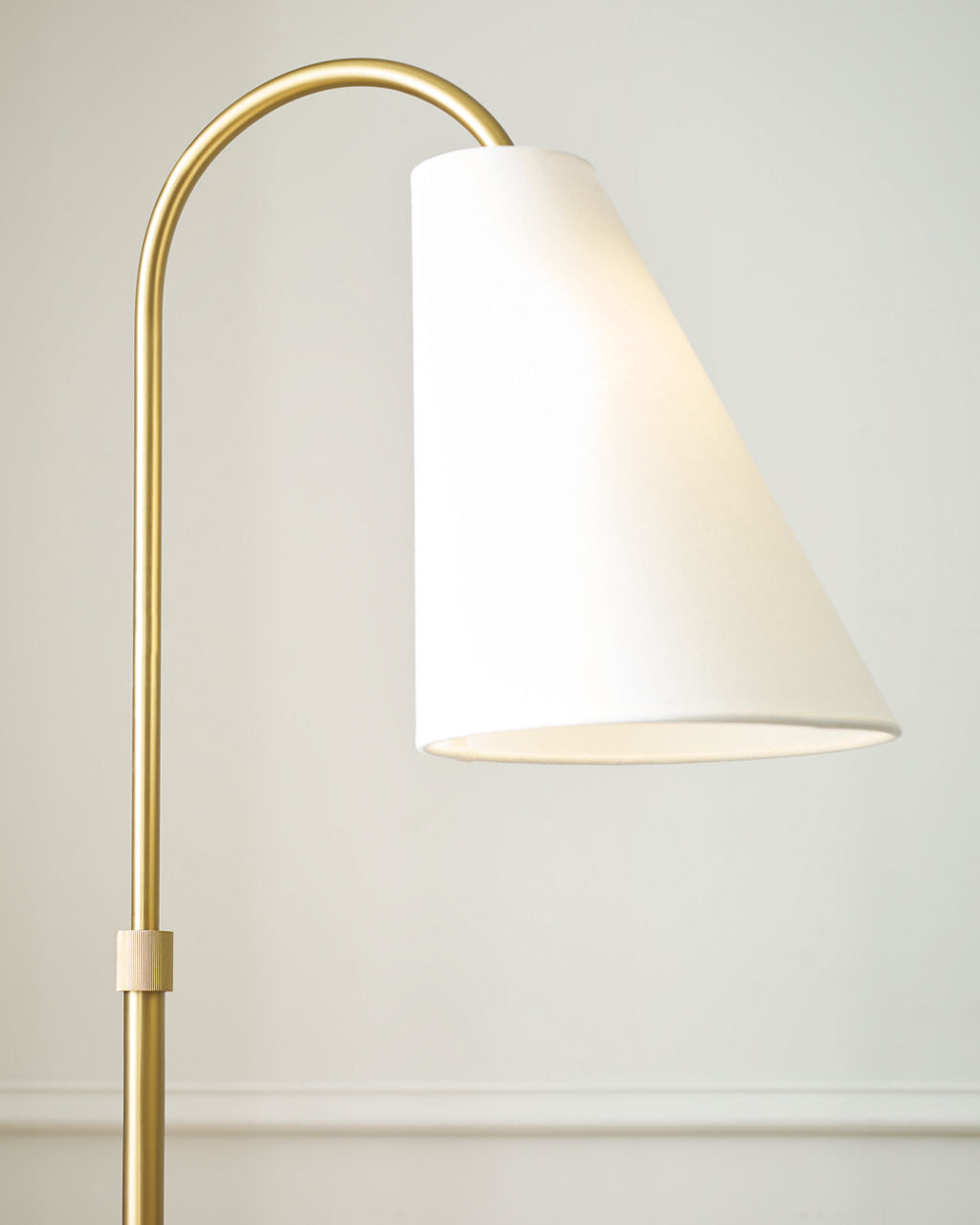 Signoret Task Floor Lamp Burnished Brass Bulbs Inc