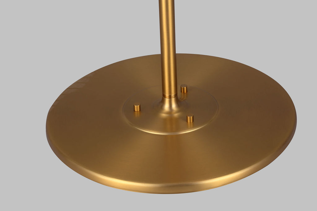 Signoret Task Floor Lamp Burnished Brass Bulbs Inc