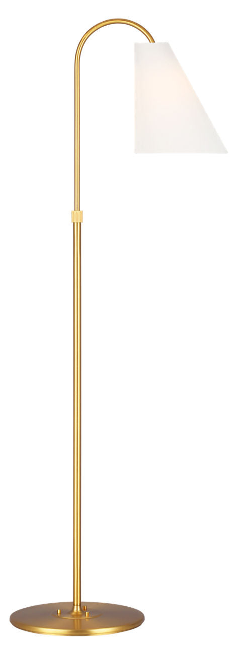 Signoret Task Floor Lamp Burnished Brass Bulbs Inc