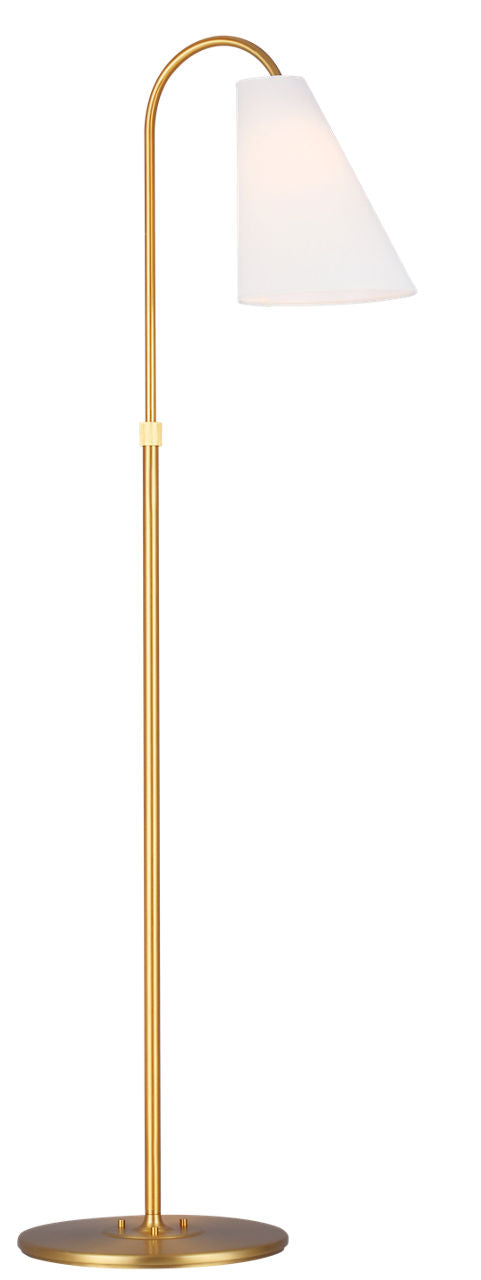 Signoret Task Floor Lamp Burnished Brass Bulbs Inc