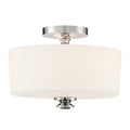 Travis 12.5'' Polished Nickel Semi Flush Mount
