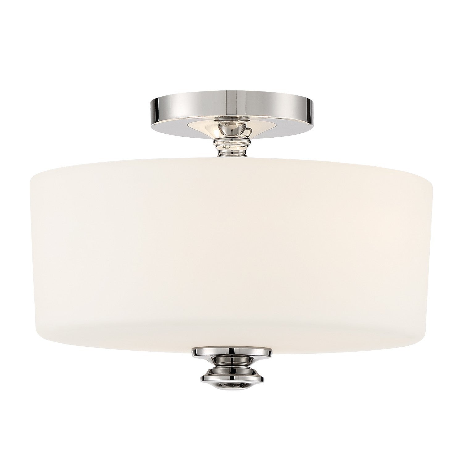Travis 12.5'' Polished Nickel Semi Flush Mount