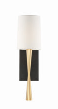 Trenton 5.5'' Aged Brass + Black Forged Sconce
