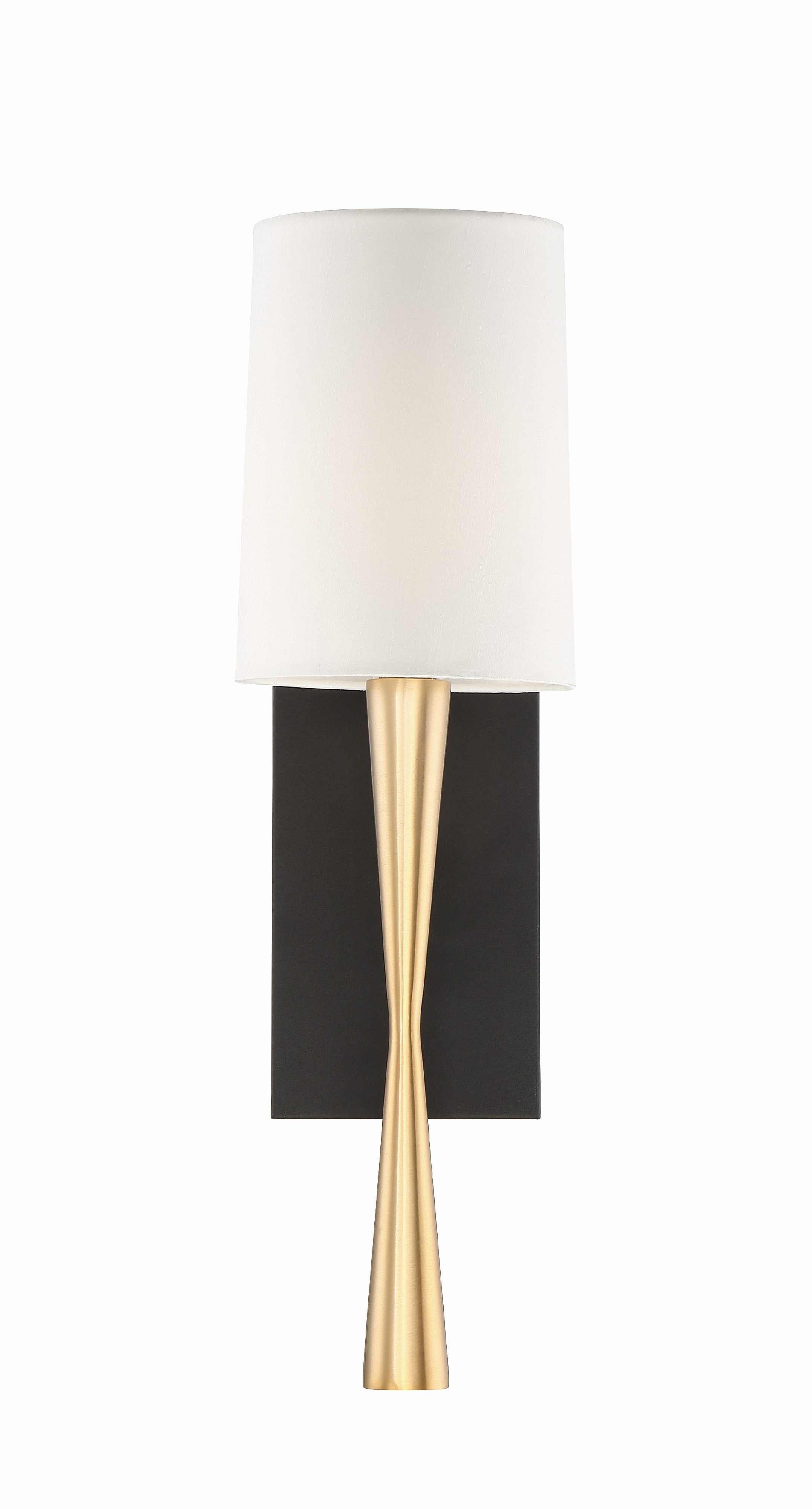 Trenton 5.5'' Aged Brass + Black Forged Sconce