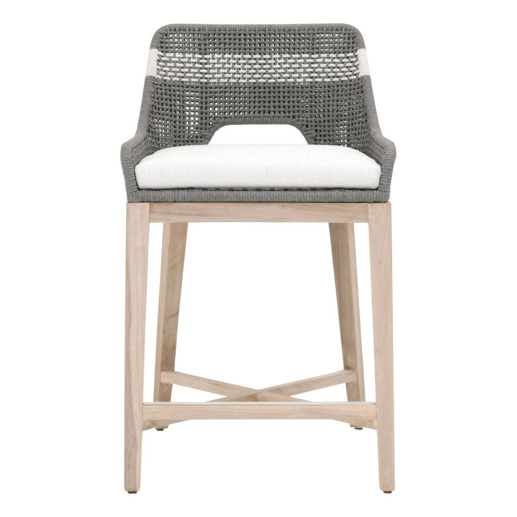 Tapestry Outdoor Counter Stool | Gray Teak