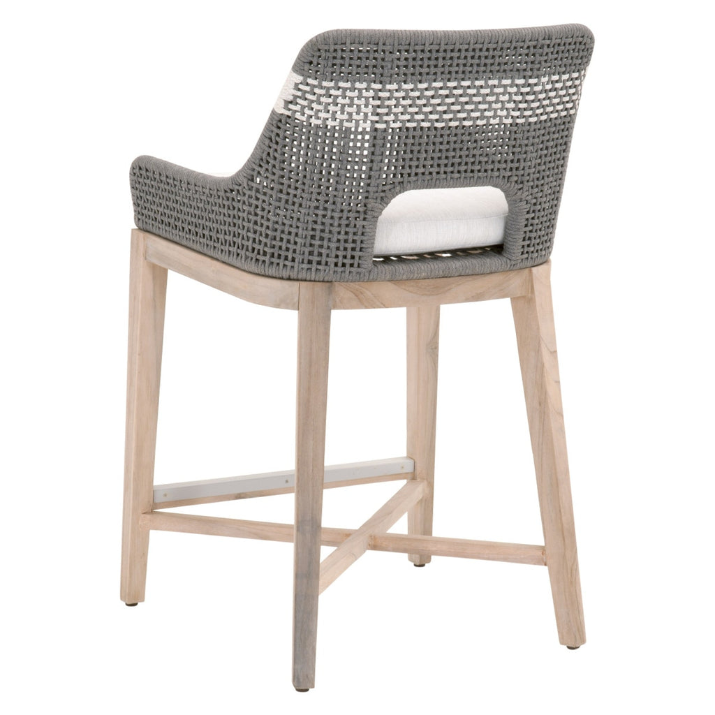 Tapestry Outdoor Counter Stool | Gray Teak