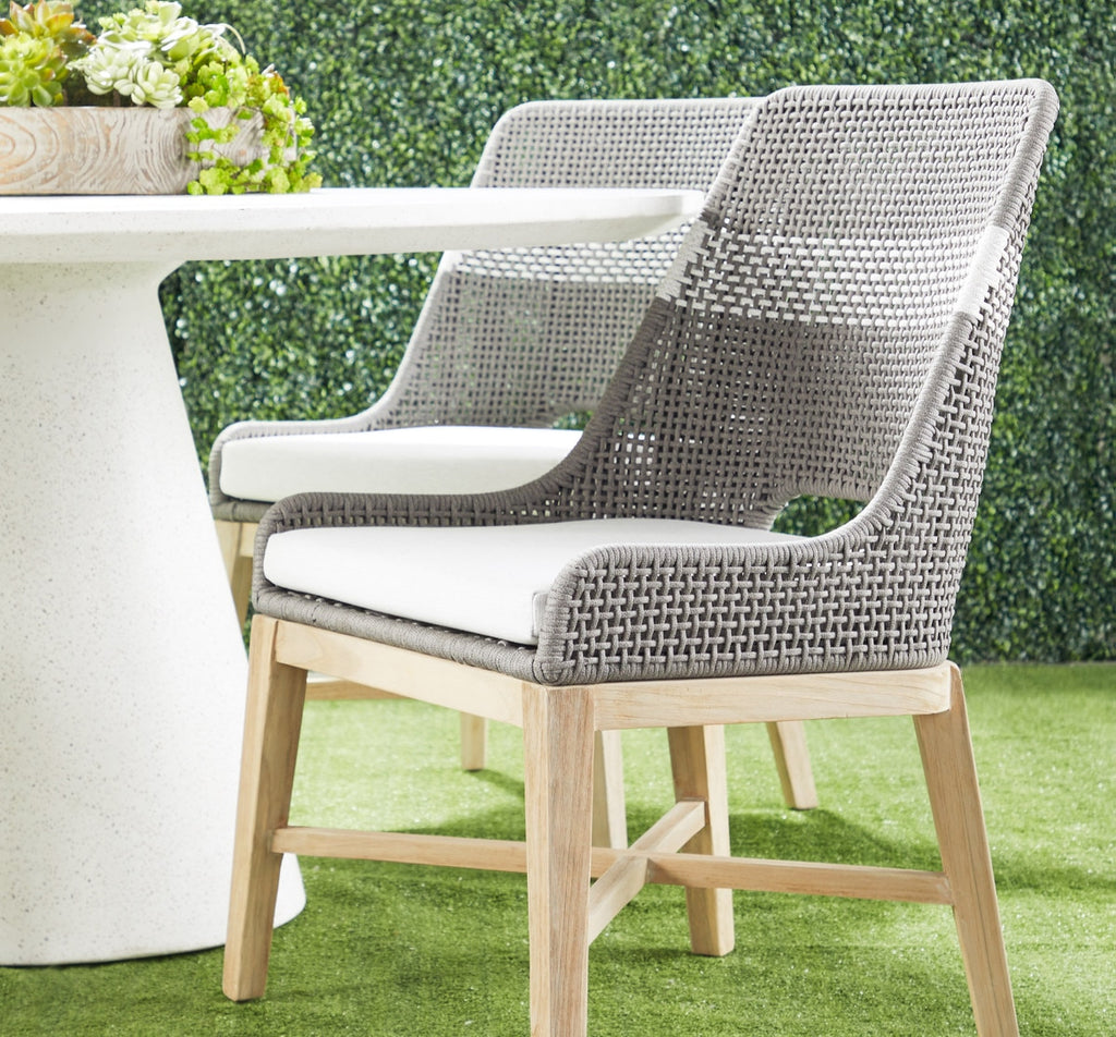 Tapestry Outdoor Dining Chair, Set of 2 | Gray Teak