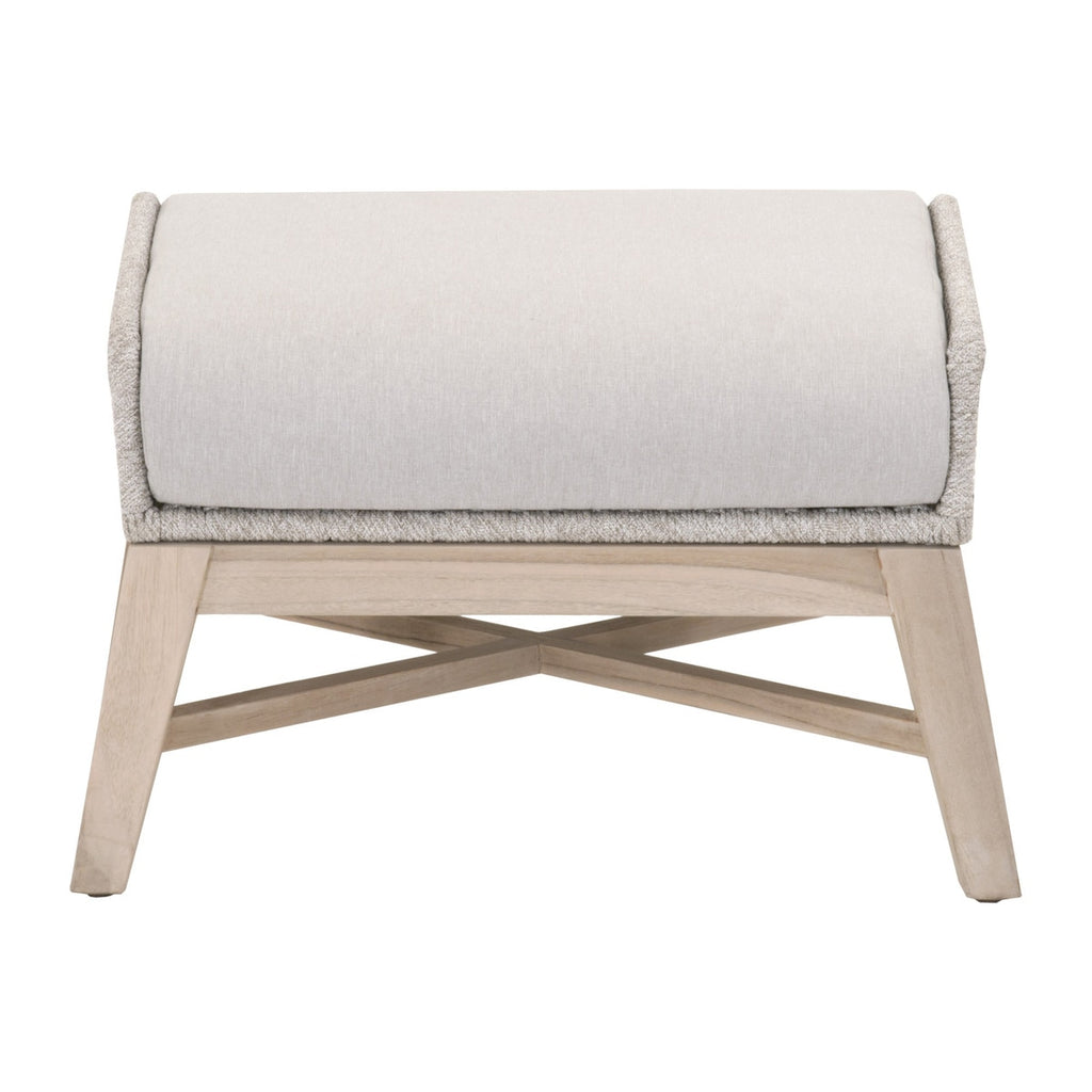 Tapestry Outdoor Footstool | Gray Teak