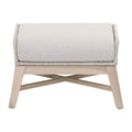 Tapestry Outdoor Footstool | Gray Teak