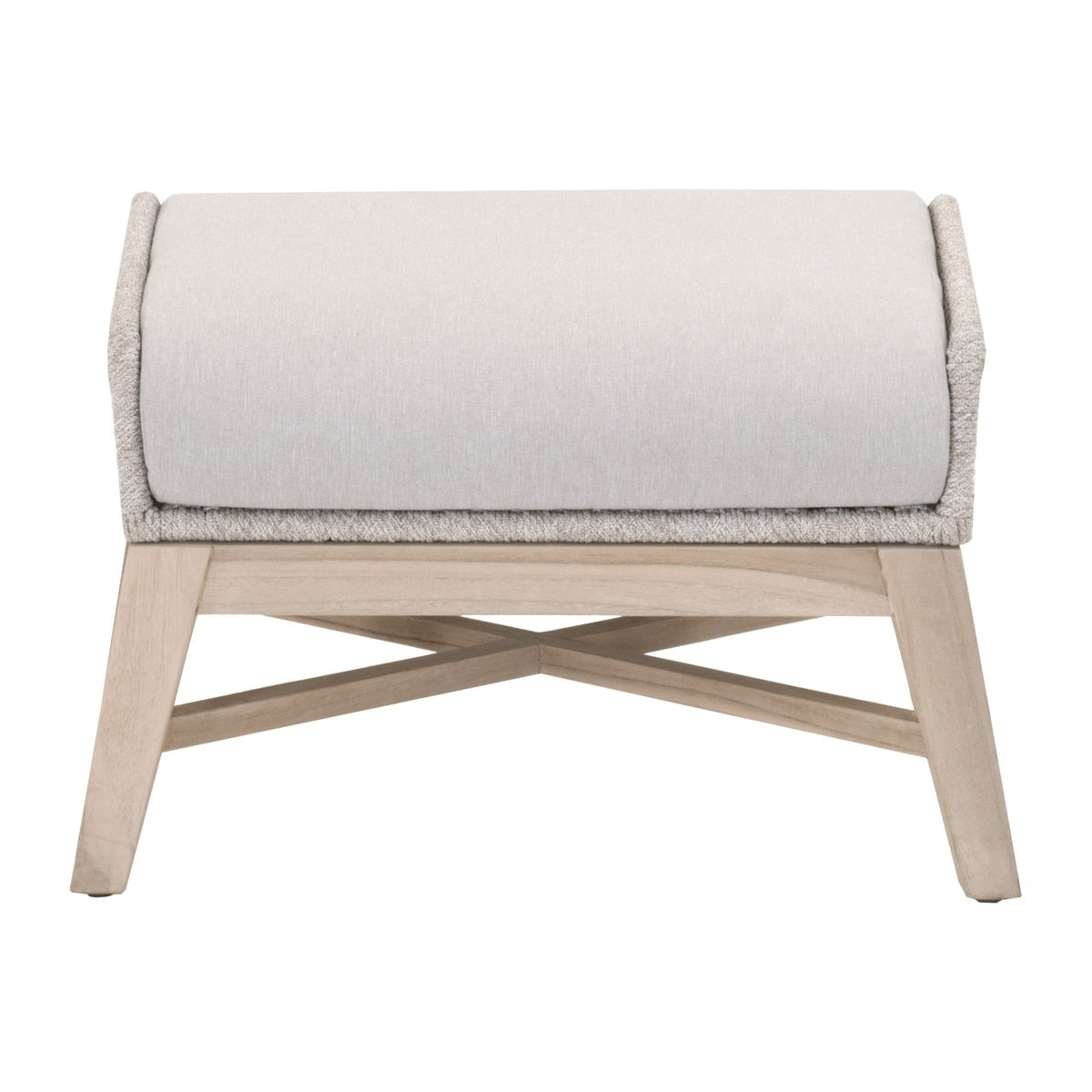 Tapestry Outdoor Footstool | Gray Teak