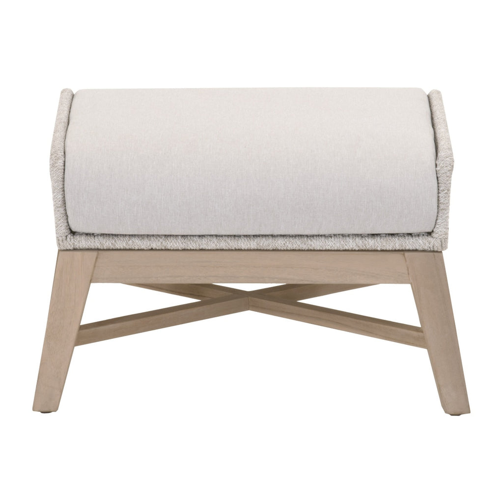 Tapestry Outdoor Footstool | Washed Ever Teak