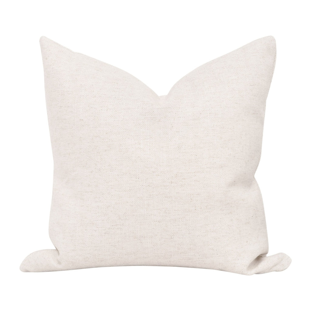 The Basic 22" Essential Pillow, Set of 2 | Performance Textured Cream Linen