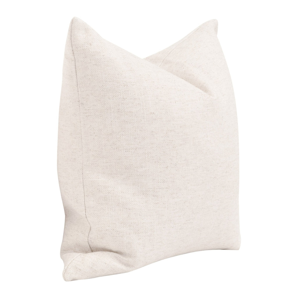 The Basic 22" Essential Pillow, Set of 2 | Performance Textured Cream Linen