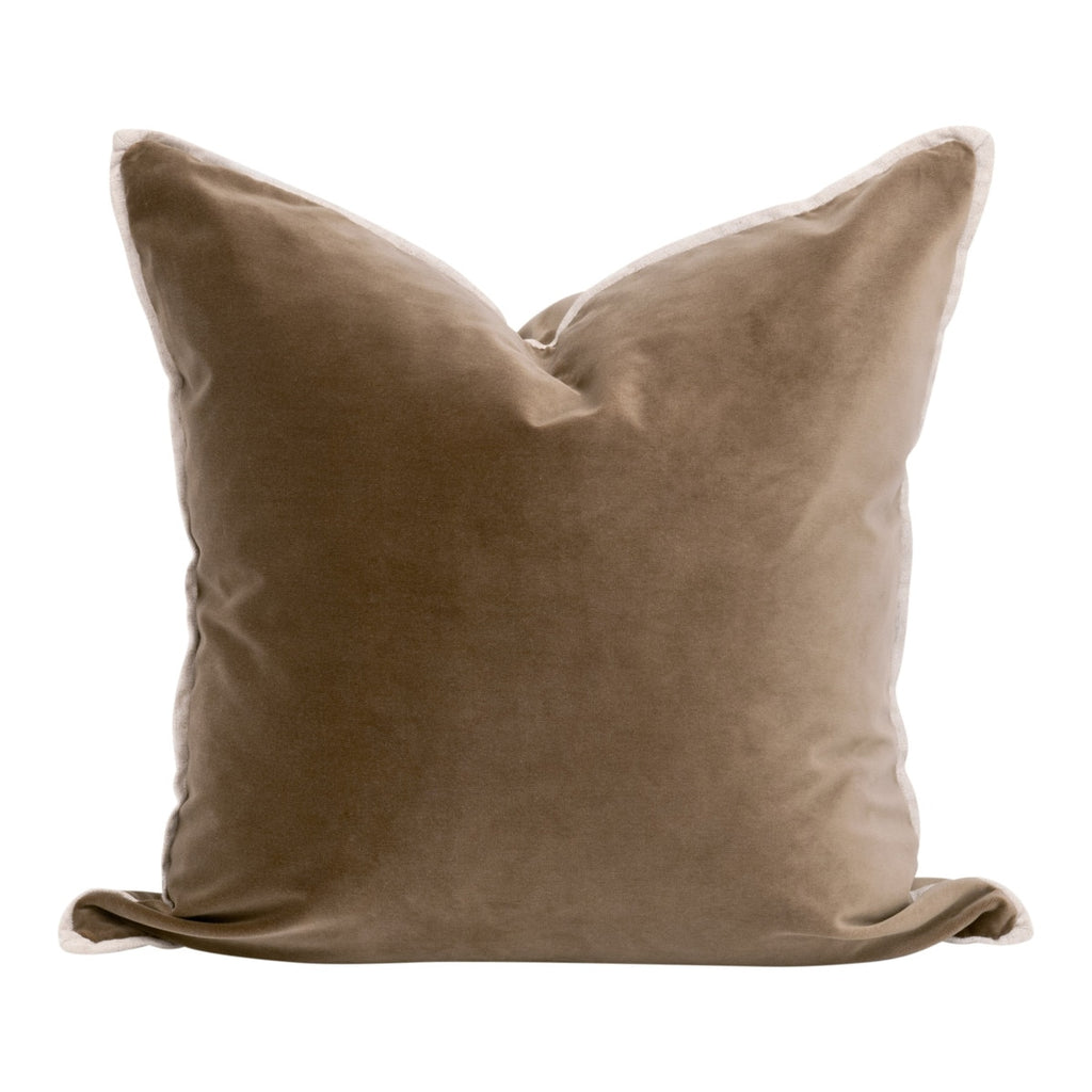 The Not So Basic 22" Essential Pillow, Set of 2 | Caramel Velvet
