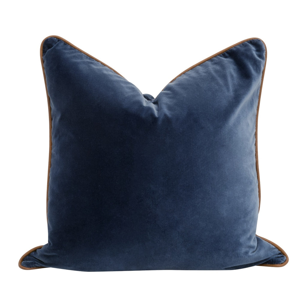The Not So Basic 22" Essential Pillow, Set of 2 | Denim Velvet