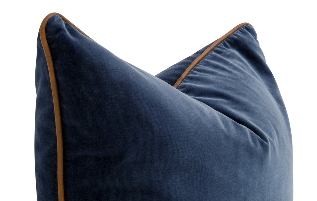 The Not So Basic 22" Essential Pillow, Set of 2 | Denim Velvet