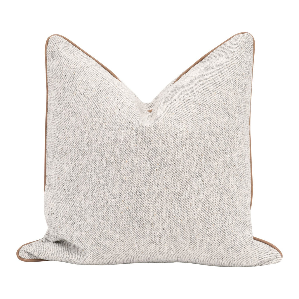 The Not So Basic 22" Essential Pillow, Set of 2 | Whiskey Brown Top Grain Leather