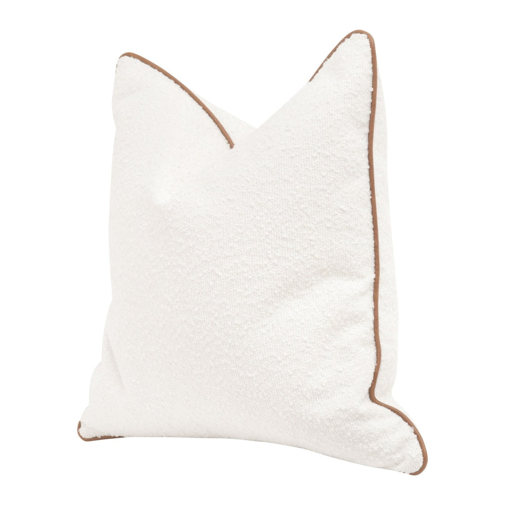 The Not So Basic 22" Essential Pillow, Set of 2 | LiveSmart Boucle Snow
