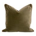 The Not So Basic 22" Essential Pillow, Set of 2 | Olive Velvet