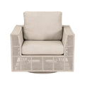 Tropez Outdoor Swivel Rocker Sofa Chair | Brown