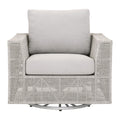 Tropez Outdoor Swivel Rocker Sofa Chair | White