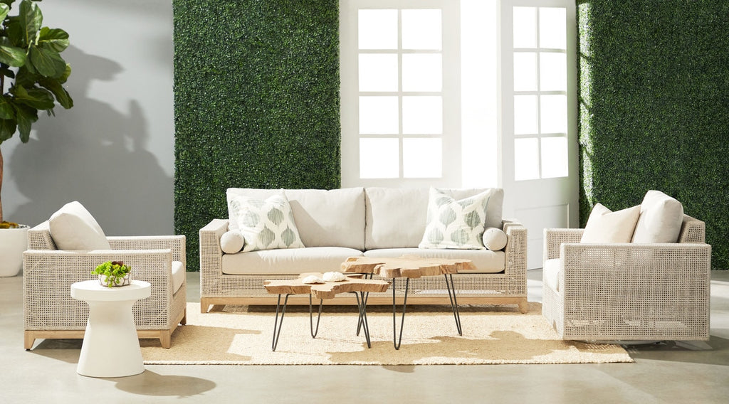 Tropez Outdoor Swivel Rocker Sofa Chair | White