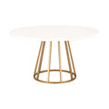 Turino 54" Round Dining Table | White Concrete