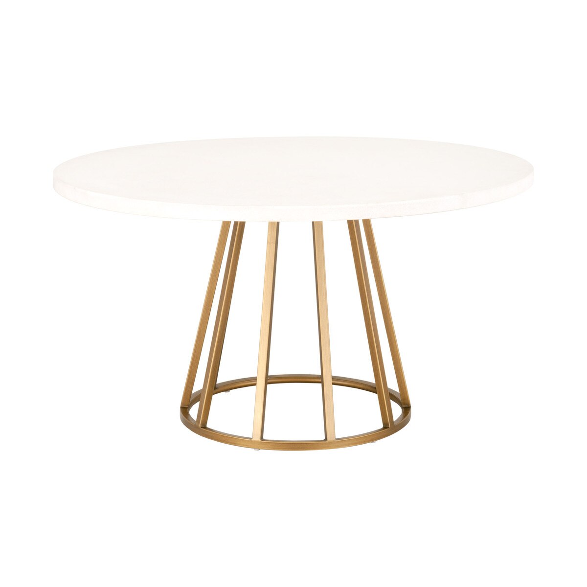 Turino 54" Round Dining Table | White Concrete