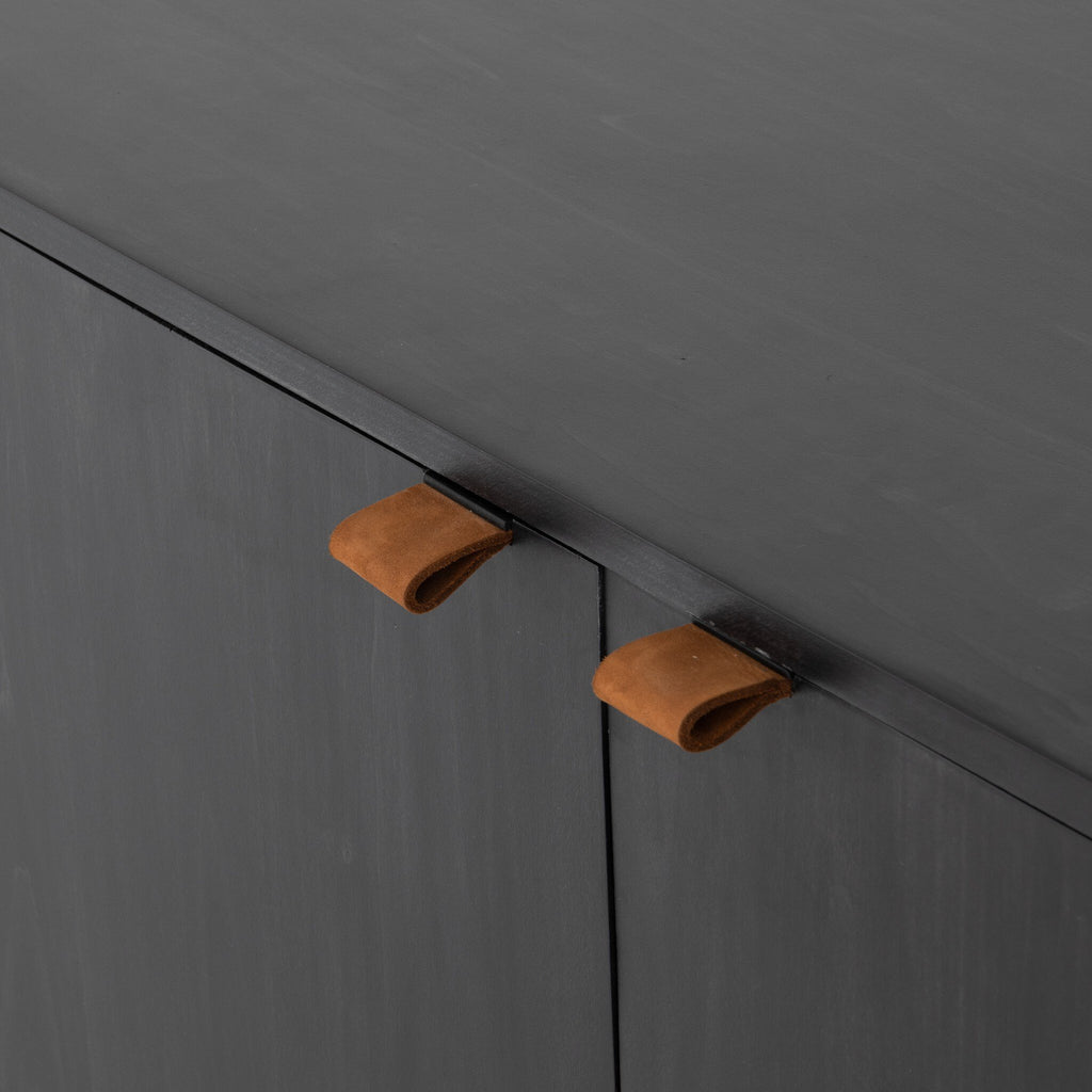 Trey Media Console - Black Wash Poplar