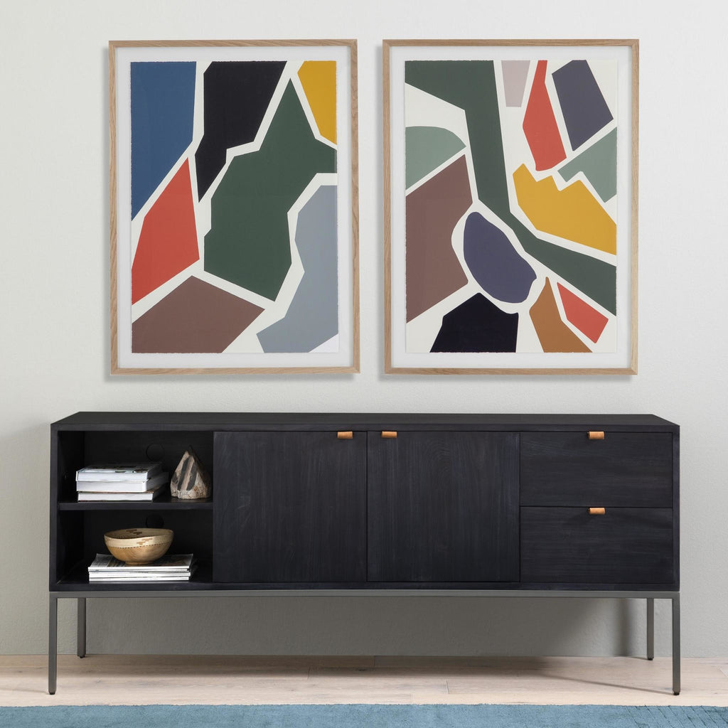 Trey Media Console - Black Wash Poplar