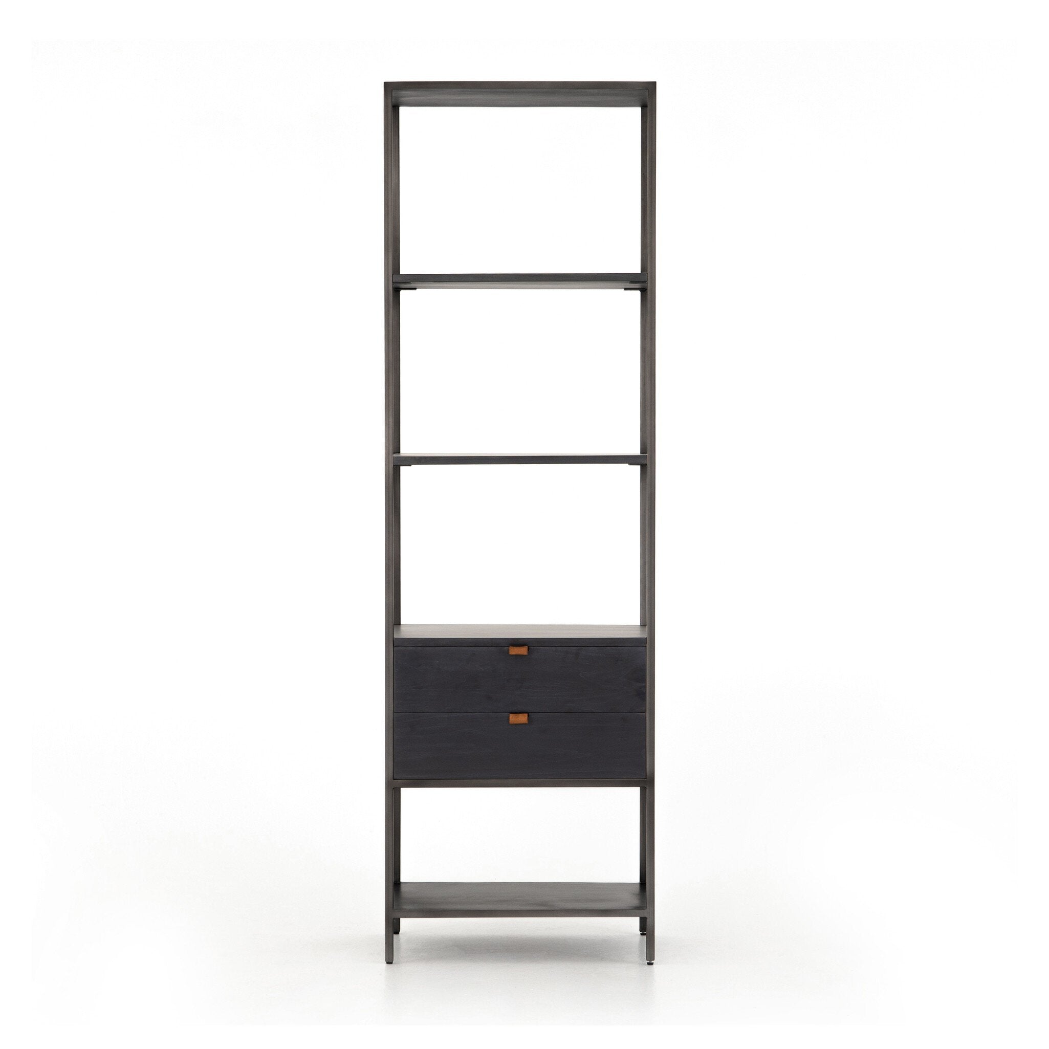 Trey Bookshelf | Black Wash Poplar