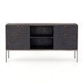 Trey Modular Filing Credenza - Black Wash Poplar