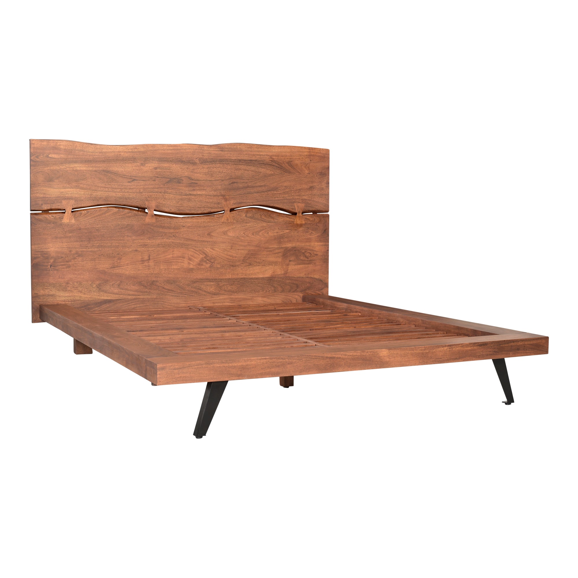 Madagascar Platform Bed Queen Brown