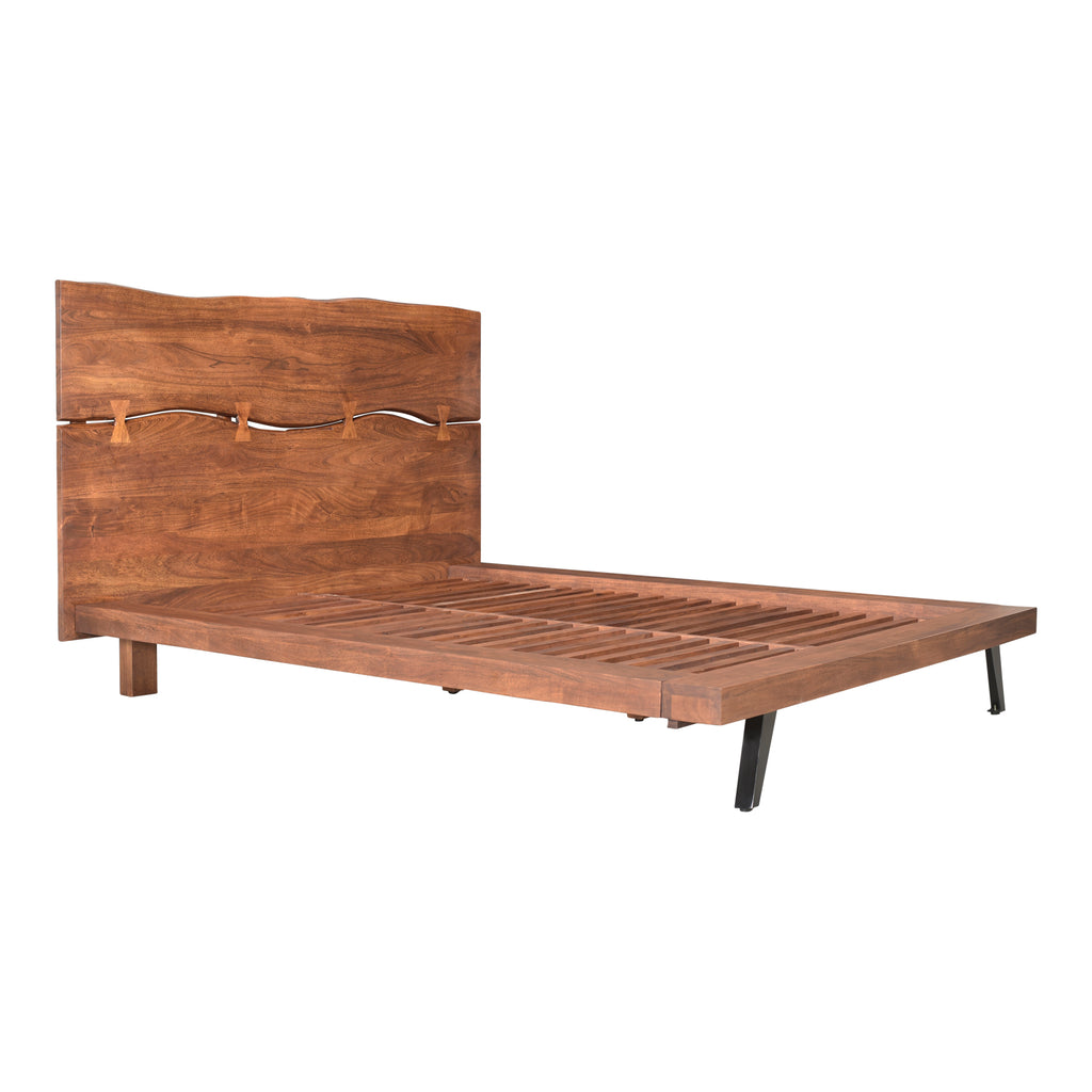 Madagascar Platform Bed Queen Brown