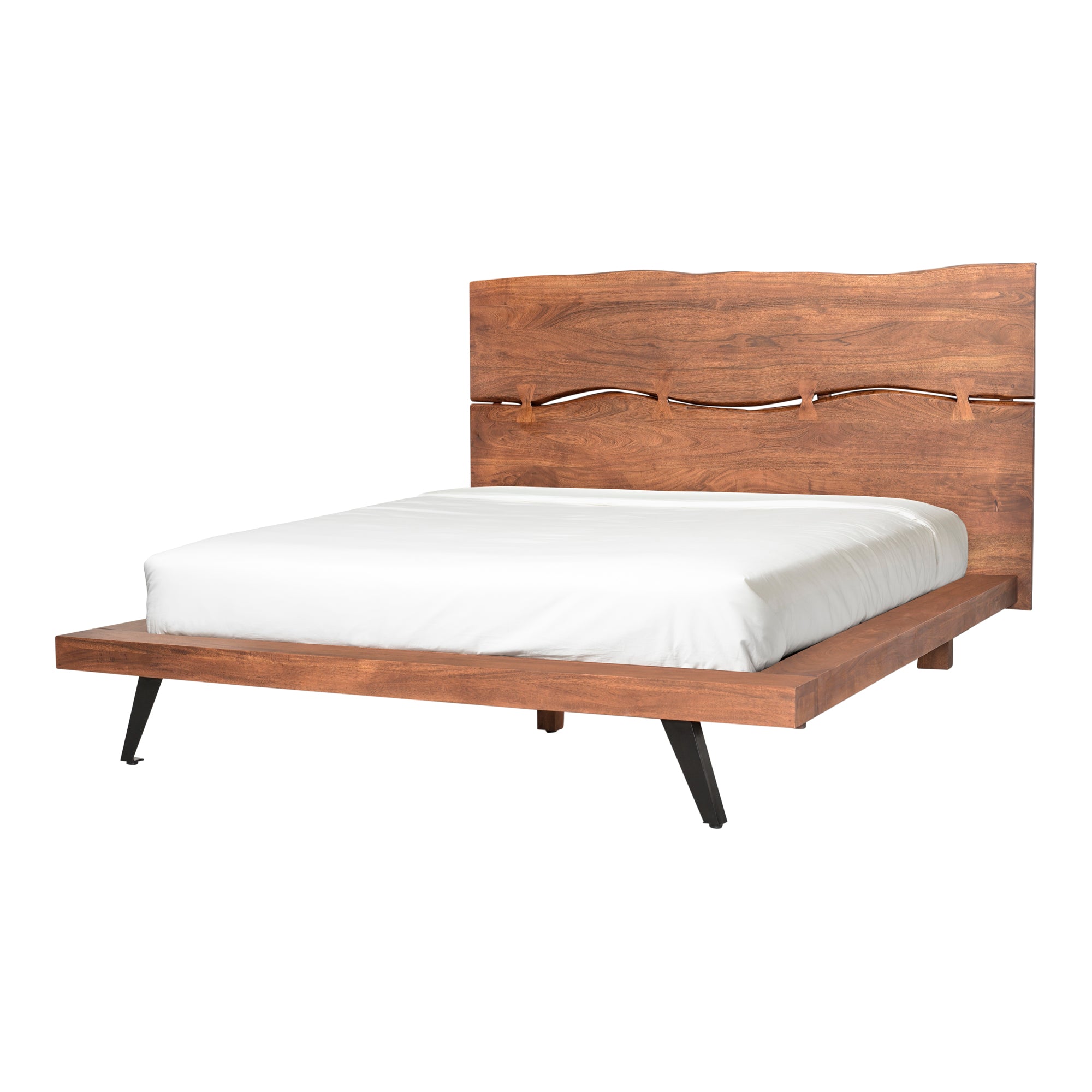Madagascar Platform Bed Queen Brown