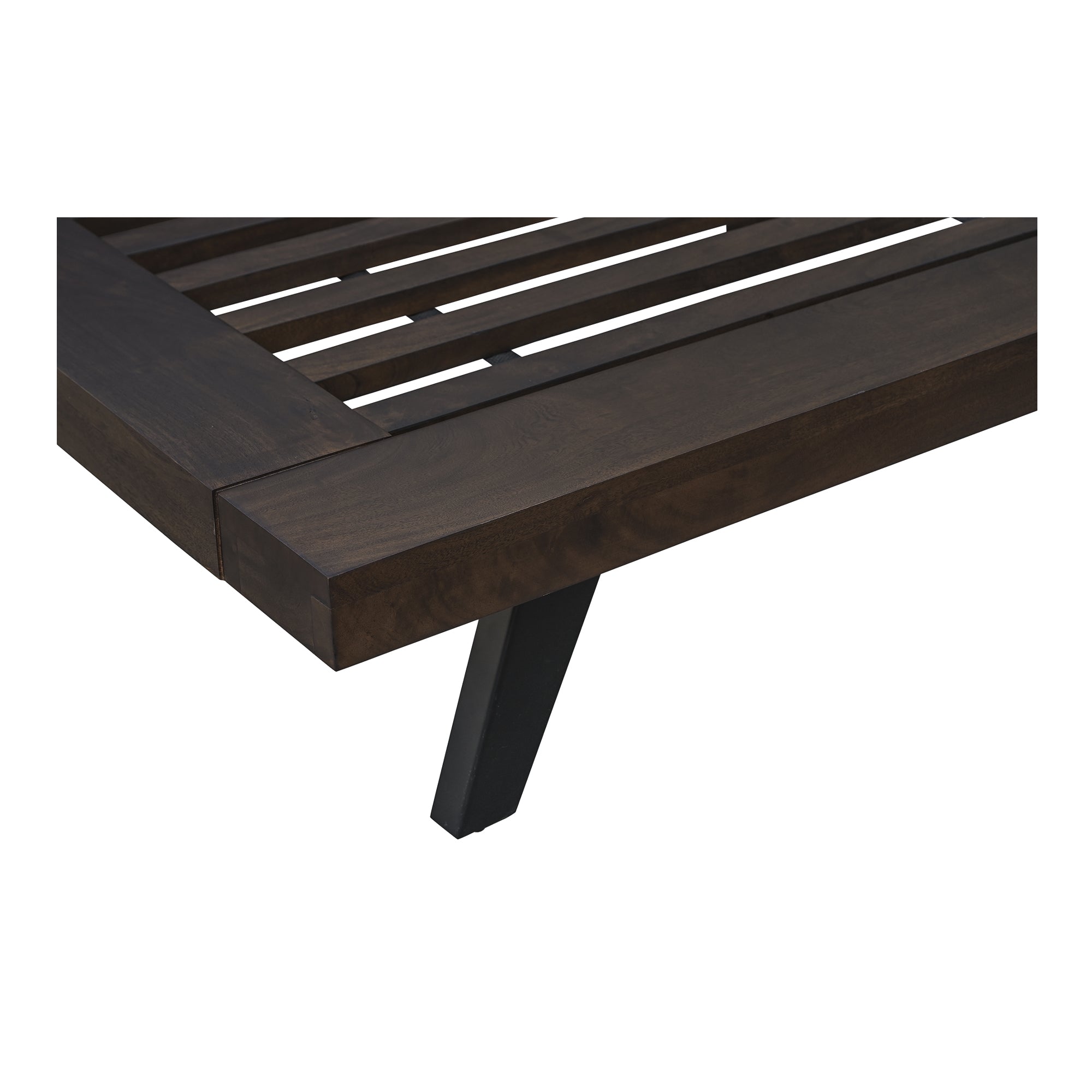 Madagascar Queen Platform Bed Dark Brown