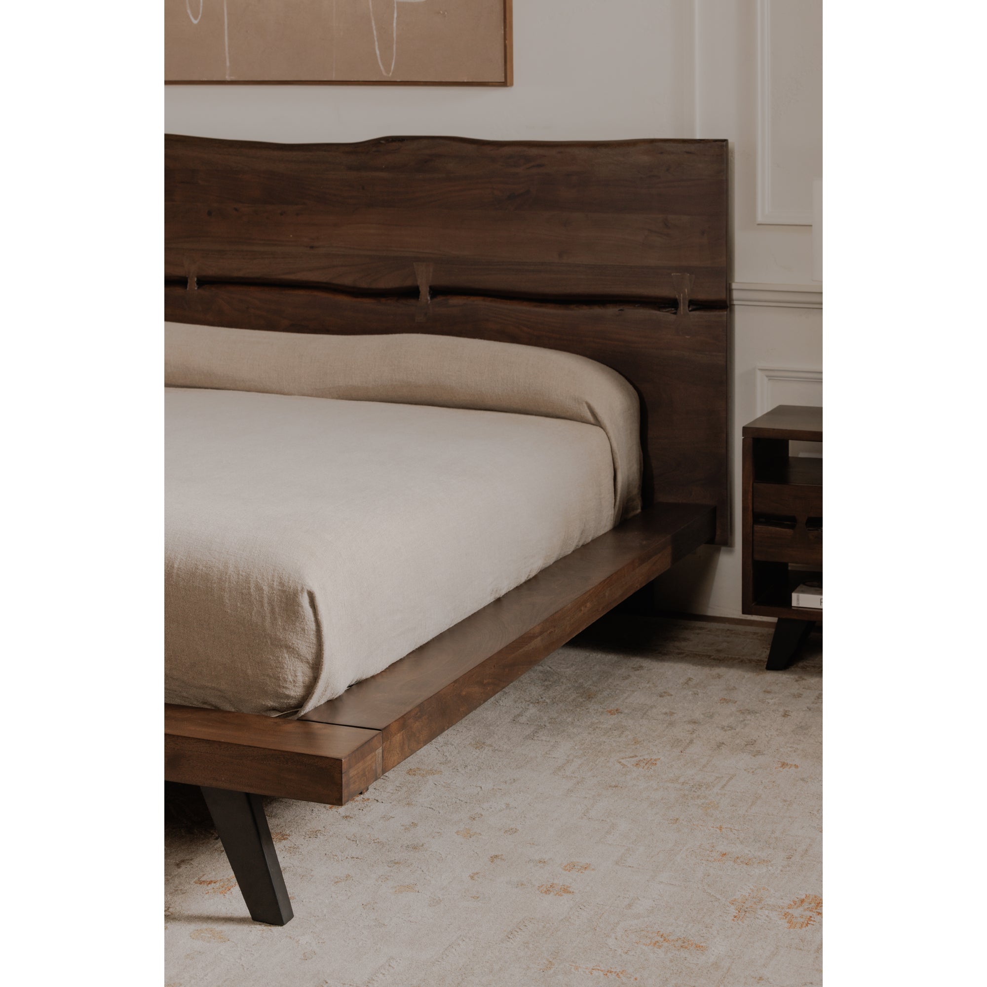 Madagascar King Platform Bed Dark Brown