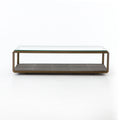 Shagreen Shadow Box Coffee Table - Tempered Glass