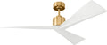 Adler 52 Ceiling Fan | Burnished Brass | Matte White Blades
