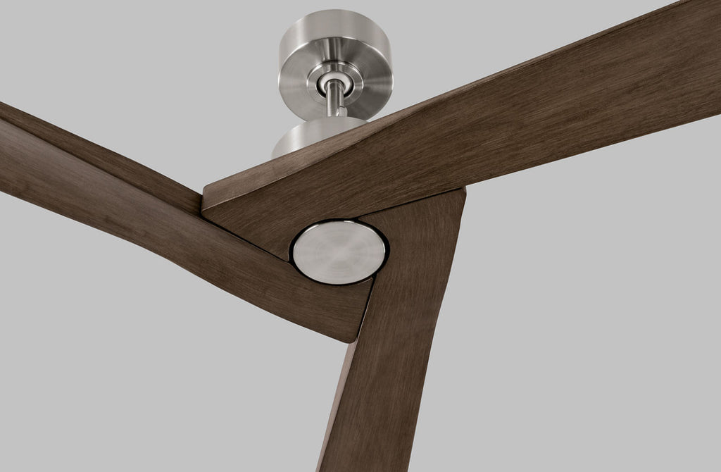 Alma Smart 52 Ceiling Fan | Brushed Steel | Light Grey Weathered Oak Blades